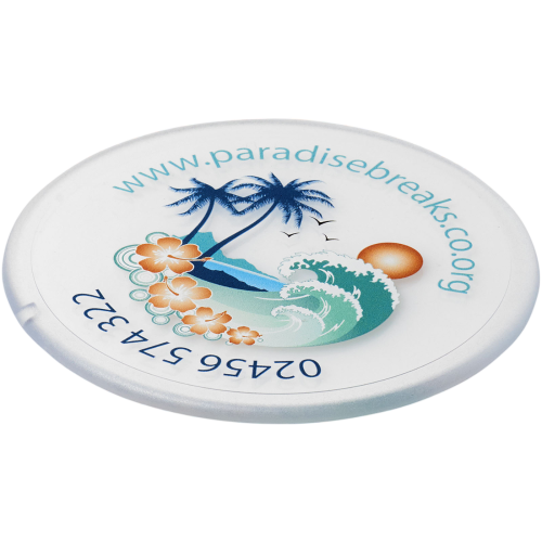 Round Plastic Coasters in Transparent Clear