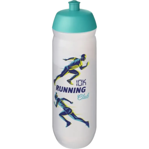 750ml HydroFlex™ Frosted Squeezy Sports Bottles in Aqua/Frosted Clear from Total Merchandise