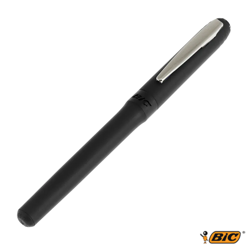 Printed BiC Grip Roller Pens in Black from Total Merchandise