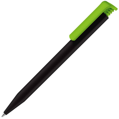 Recycled Super Hit Ballpen in Black/Light Green 376