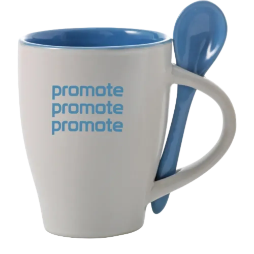 Printed Tea Spoon and Mug for Office Merchandise