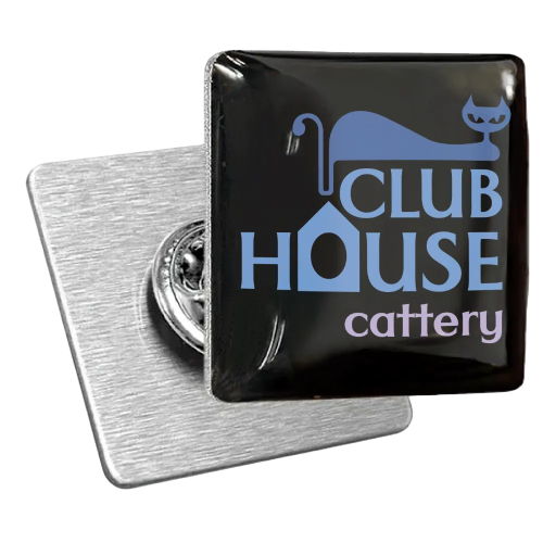 Promotional Printed Metal Badges with a full colour logo and domed finish