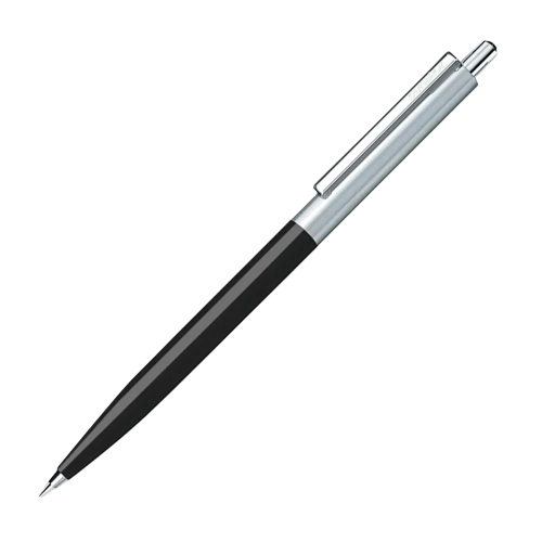 Promotional Senator Point Metal Ballpens in Black with Engraved Logo by Total Merchandise