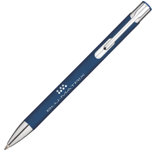 Promotional Santorini Ballpens in Blue from Total Merchandise