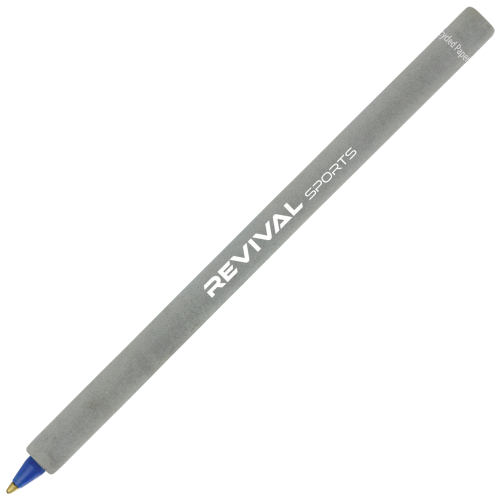 Promotional Eco Recycled Paper Pen in Natural Printed with a Logo by Total Merchandise