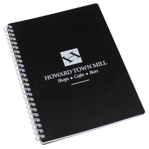 A5 Recycled Polypropylene Notepad in Midnight Black/Black