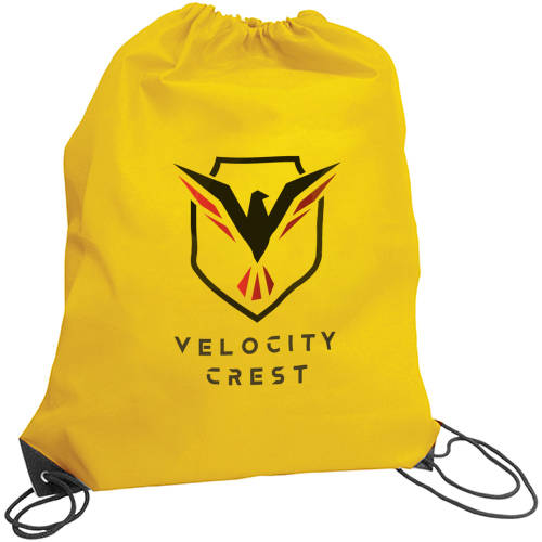 Promotional Budget Drawstring Bags in Yellow from Total Merchandise