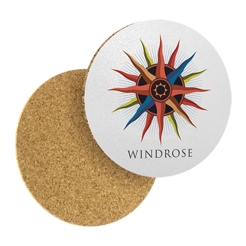 Promotional Cork Backed Flex Coasters with UK Printed Logo by Total Merchandise