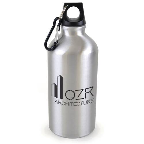 Promotional Pollock Aluminium Sports Bottles in silver from Total Merchandise