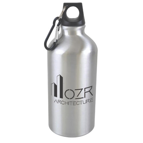 Promotional Pollock Aluminium Sports Bottles in silver from Total Merchandise