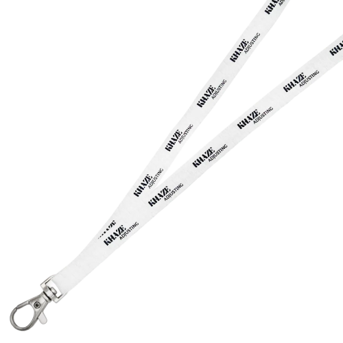 10mm Polyester Lanyards in White