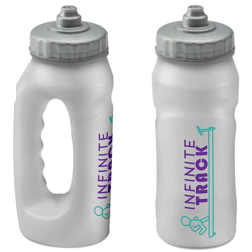 Custom branded Jogger Bottles in clear with a company logo printed to 1 side from Total Merchandise