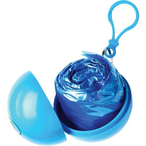 Promotional branded Ball Ponchos available in blue from Total merchandise