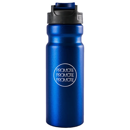 Custom Printed 700ml Aluminium Water Bottles in Blue from Total Merchandise