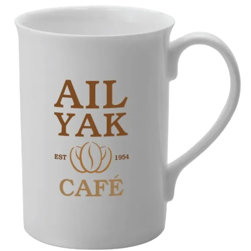 Promotional Windsor Bone China Mugs in white from Total Merchandise