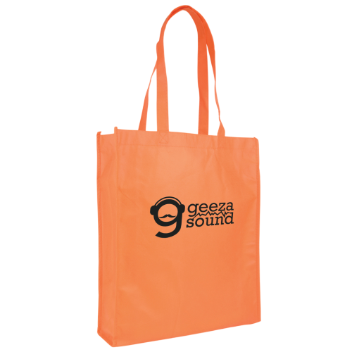 These branded shopper bags are made from recyclable non-woven material.