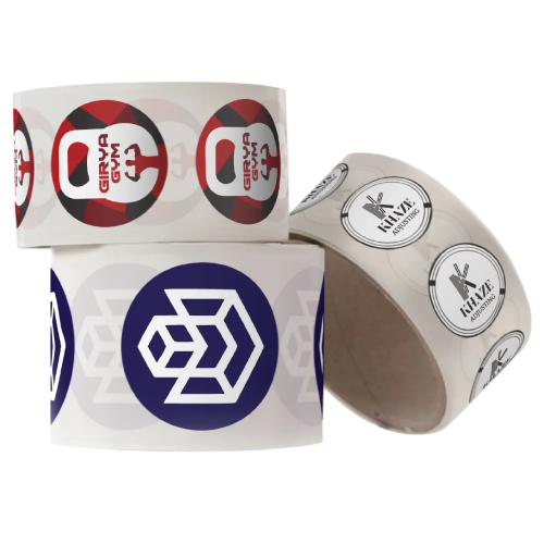 Branded Rolls of Paper Stickers Printed with Logos by Total Merchandise