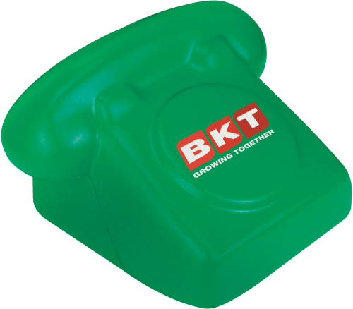 Promotional printed Stress Telephone in green from Total Merchandise