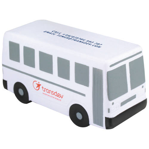 Promotional printed Stress Bus printed to the roof and sides from Total Merchandise