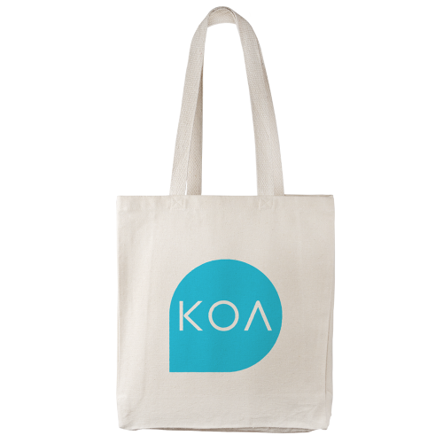 Promotional 10oz Canvas Tote Bags printed with company logo