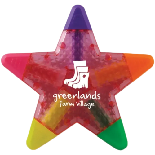 Personalised Translucent Star Highlighters With Campaign Logos