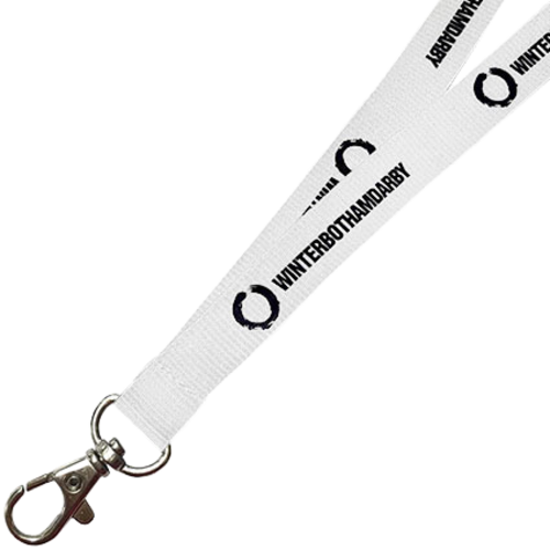 15mm Polyester Lanyards in White