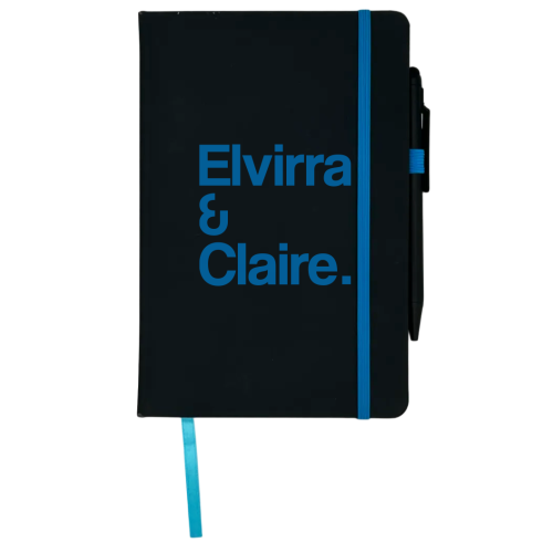 Promotional Medium Noir Edge Notebooks with company logos