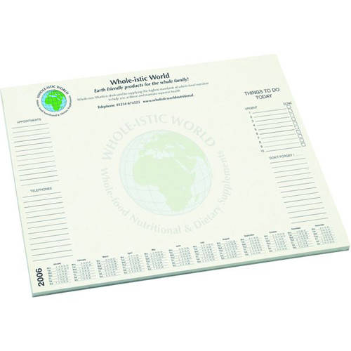 A3 Recycled Paper Desk Pads in White