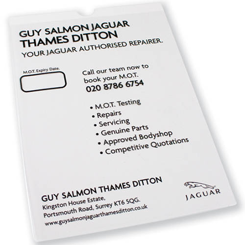 Branded A4 MOT Certificate Holders For UK Motoring Businesses From Total Merchandise