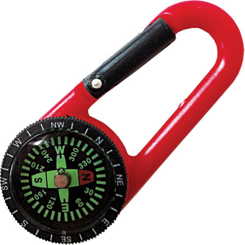 Branded Adventure Compass Keyrings in red from Total Merchandise