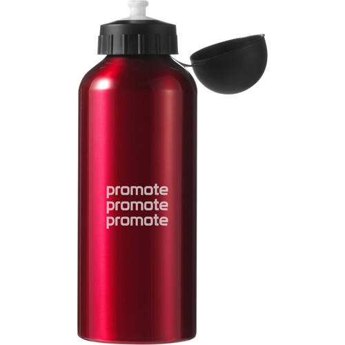 Branded 600ml Aluminium Drinks Bottle with a printed logo from Total Merchandise