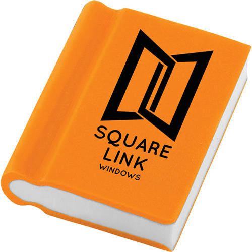 Book Shaped Erasers in Orange