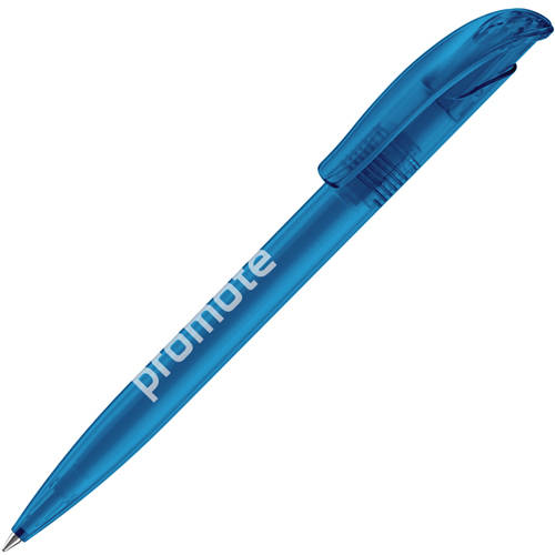 Promotional Challenger Icy Ballpen in Full Blue 2935 with Printed Logo by Total Merchandise