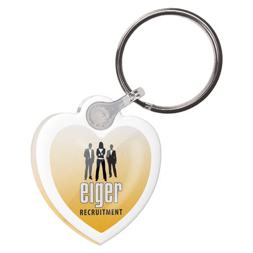 Promotional Any Shape Domed Acrylic Keyrings with Printed Design from Total Merchandise