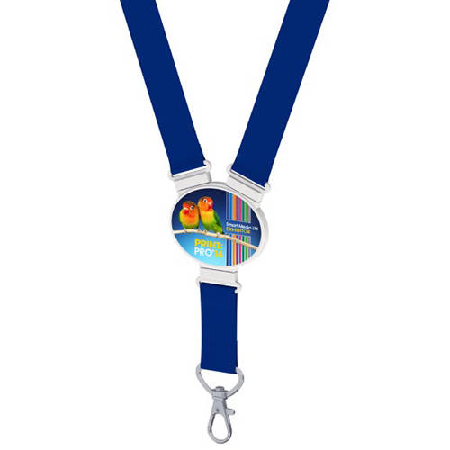 Oval Snap Lanyards in Blue