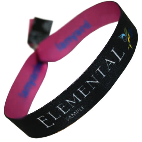 15mm Festival Style Fabric Wristbands Branded Wristband