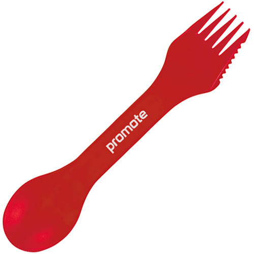 Fork Spoon Knife Combi in Red