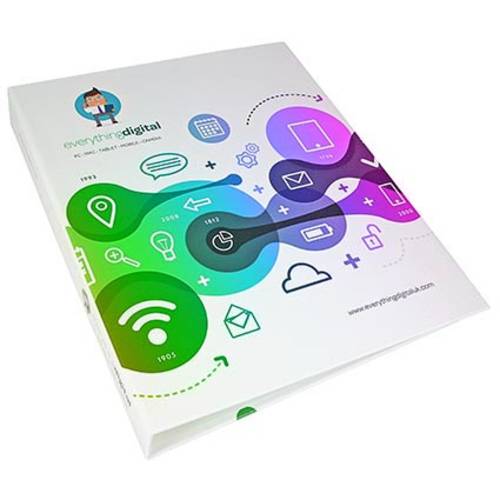 Full Colour A5 Ringbinders in White