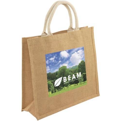 Full Colour Printed Medium Jute Bag For Life in Natural