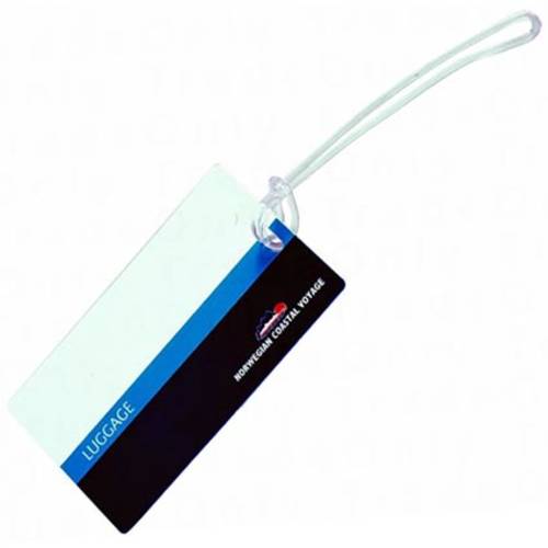 Laminated Luggage Tags in White/Clear