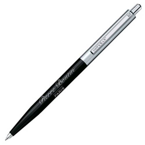 Promotional Senator Point Metal Ballpens in Black with Engraved Logo by Total Merchandise