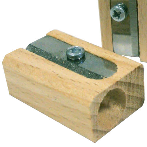 Corporate Branded Single Sustainable Wood Pencil Sharpener from Total Merchandise