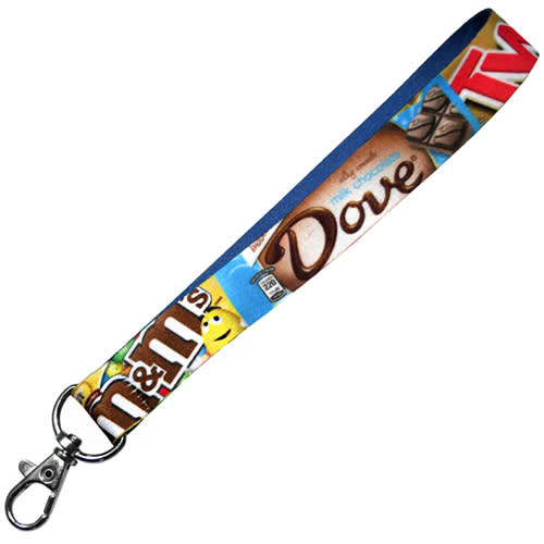 Promotional Smooth Fabric Keyrings with a full colour design printed on 1 side