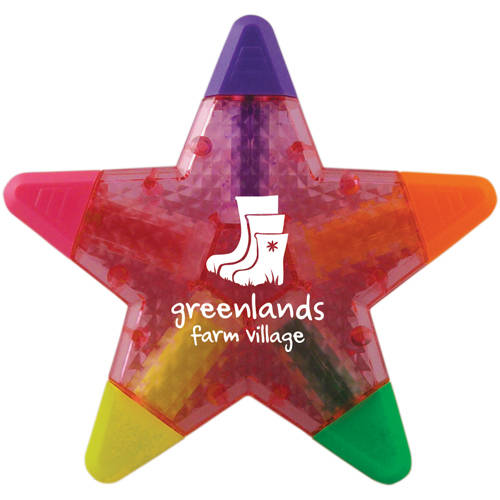 Personalised Translucent Star Highlighters With Campaign Logos