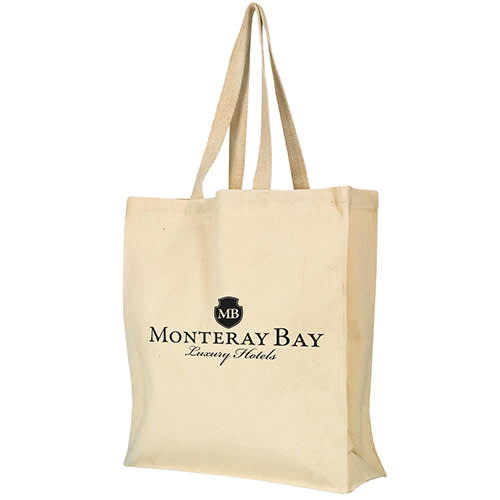 Promotional Wrexham Heavy Weight Shopper Bags in Natural Printed with a Logo by Total Merchandise