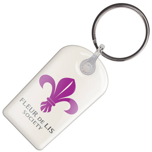 Promotional Any Shape Domed Vinyl Keyrings Printed with a Logo by Total Merchandise