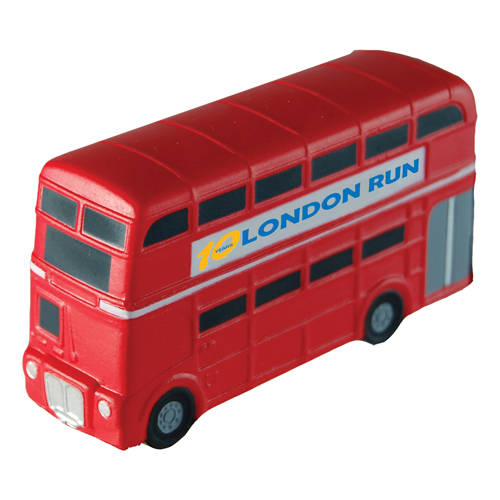 Personalised Stress Double Decker Bus with a company logo printed on the side