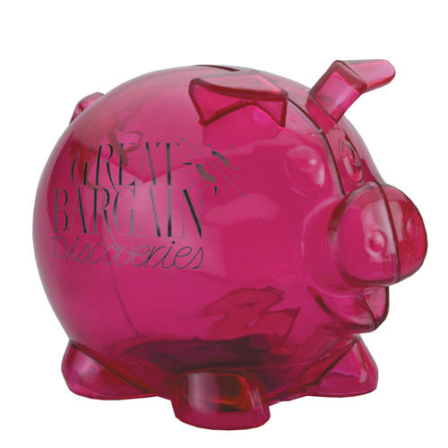 Branded Translucent Piggy Banks for Offices