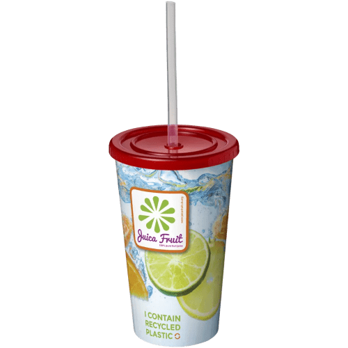 Brite Full Colour Stadium Cups in Red