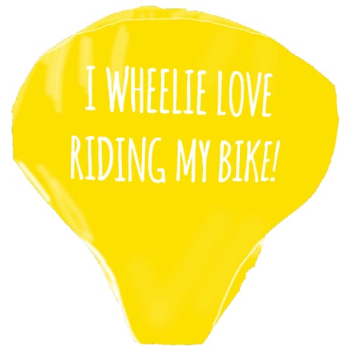 Custom Printed PVC Bike Seat Covers in Medium Yellow from Total Merchandise
